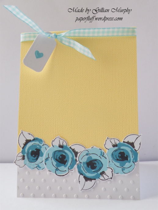 AN painted flowers card yellow