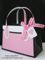 kensington bag pink dotty side view